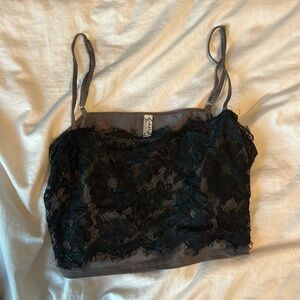 Free people cropped lace tank top
